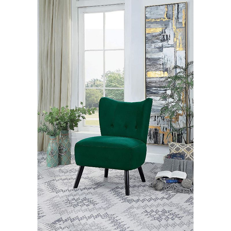Homelegance Imani Mid Century Modern Velvet Accent Upholstered Living Room Bedroom Lounge Chair, Green