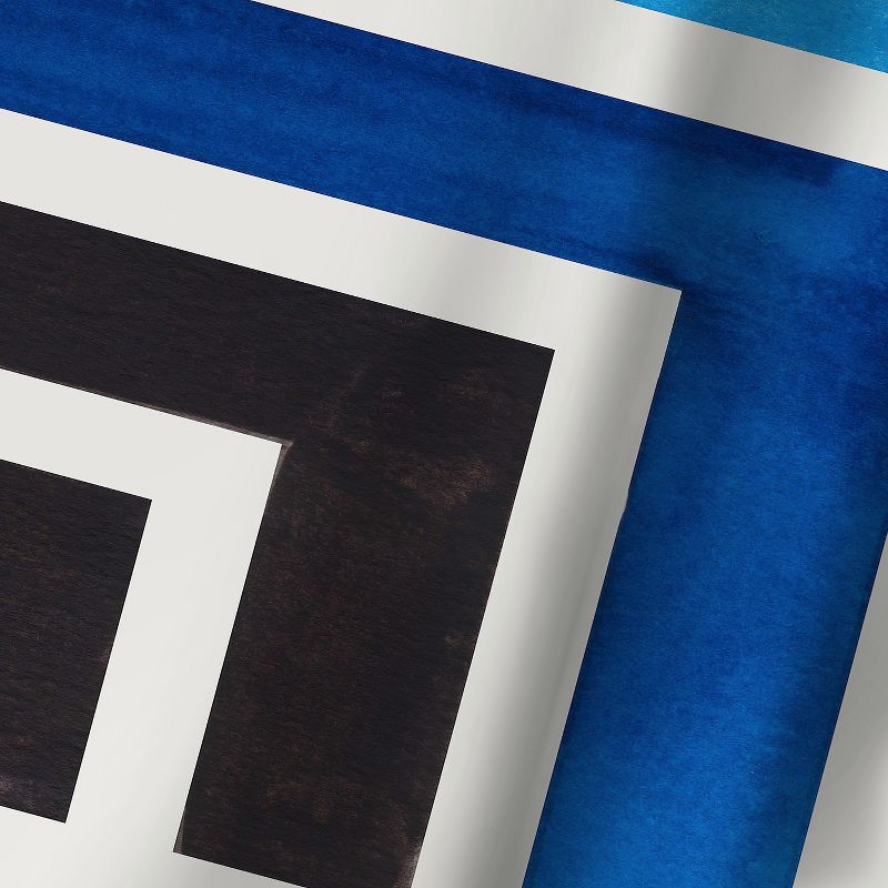 Americanflat Blue Aztec Pattern by Ejaaz Haniff Blackout Rod Pocket Single Curtain Panel 50x84