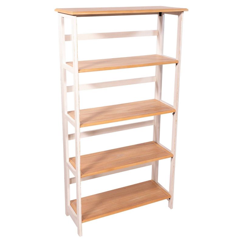 60" 5 Shelves Medford Bookcase Distressed White - OSP Home Furnishings