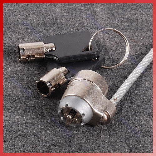 5.9ft/1.8m Laptop Notebook PC Lock Security 2 Keys Anti-theft Security Chain Cable
