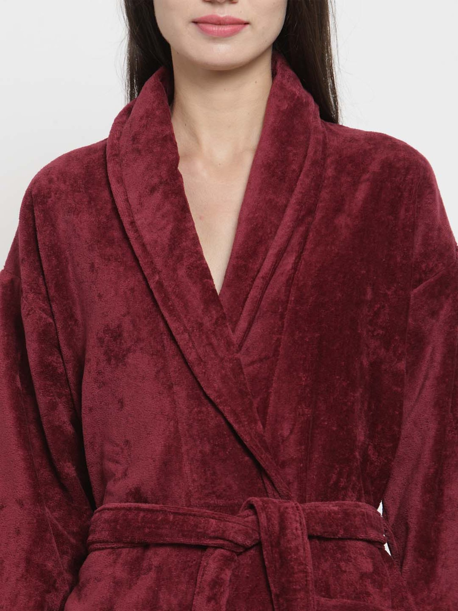 Trident Classic Wine Cotton 350 GSM Bathrobe