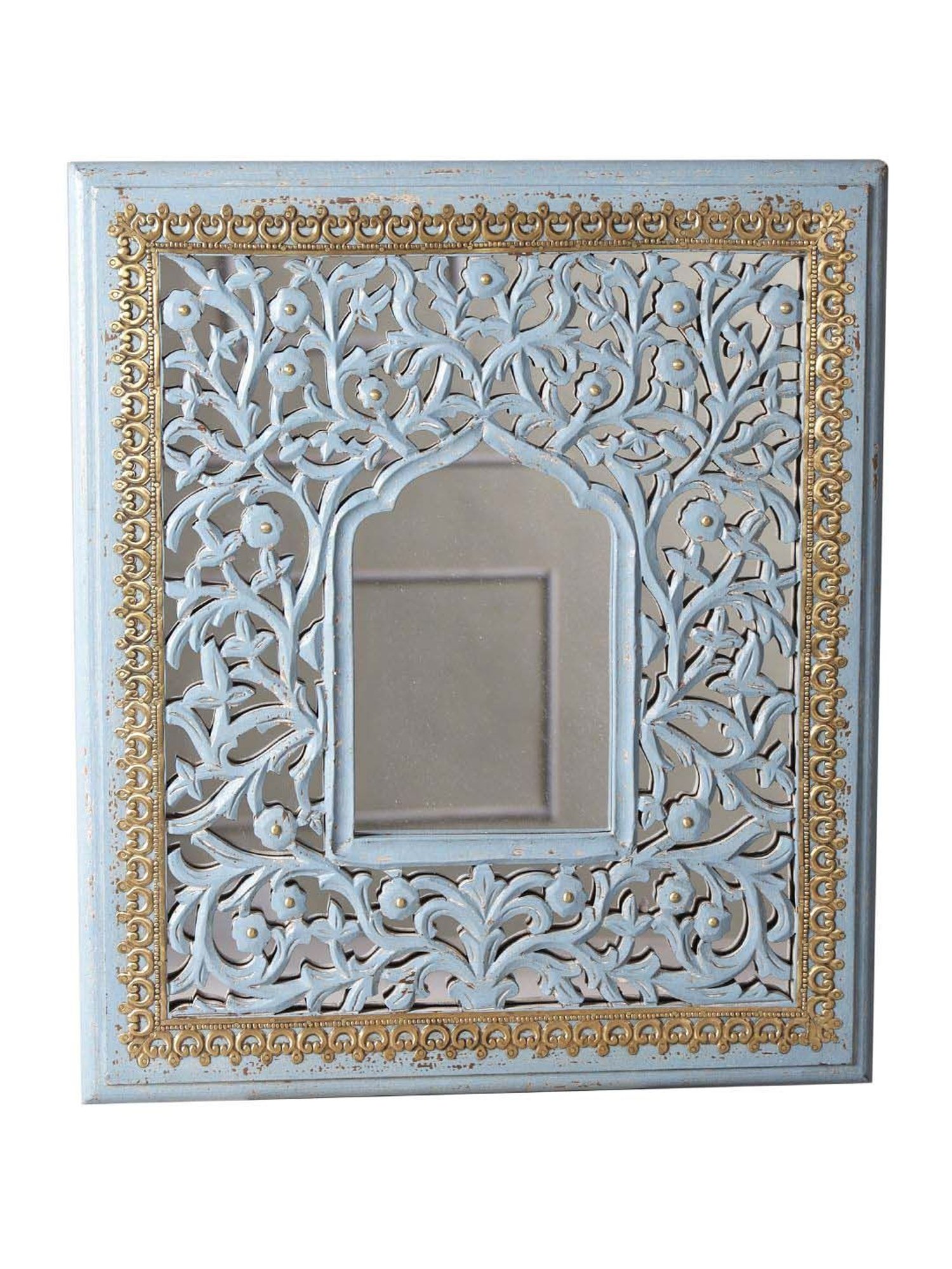 CHRONIKLE Pink Iron Sun Burst Designer Round Wall Mirror