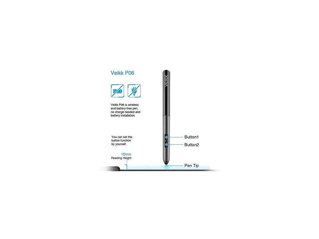 A30 Graphics Drawing Tablet with 8192 Levels BatteryFree Pen 10 x 6 Active Area