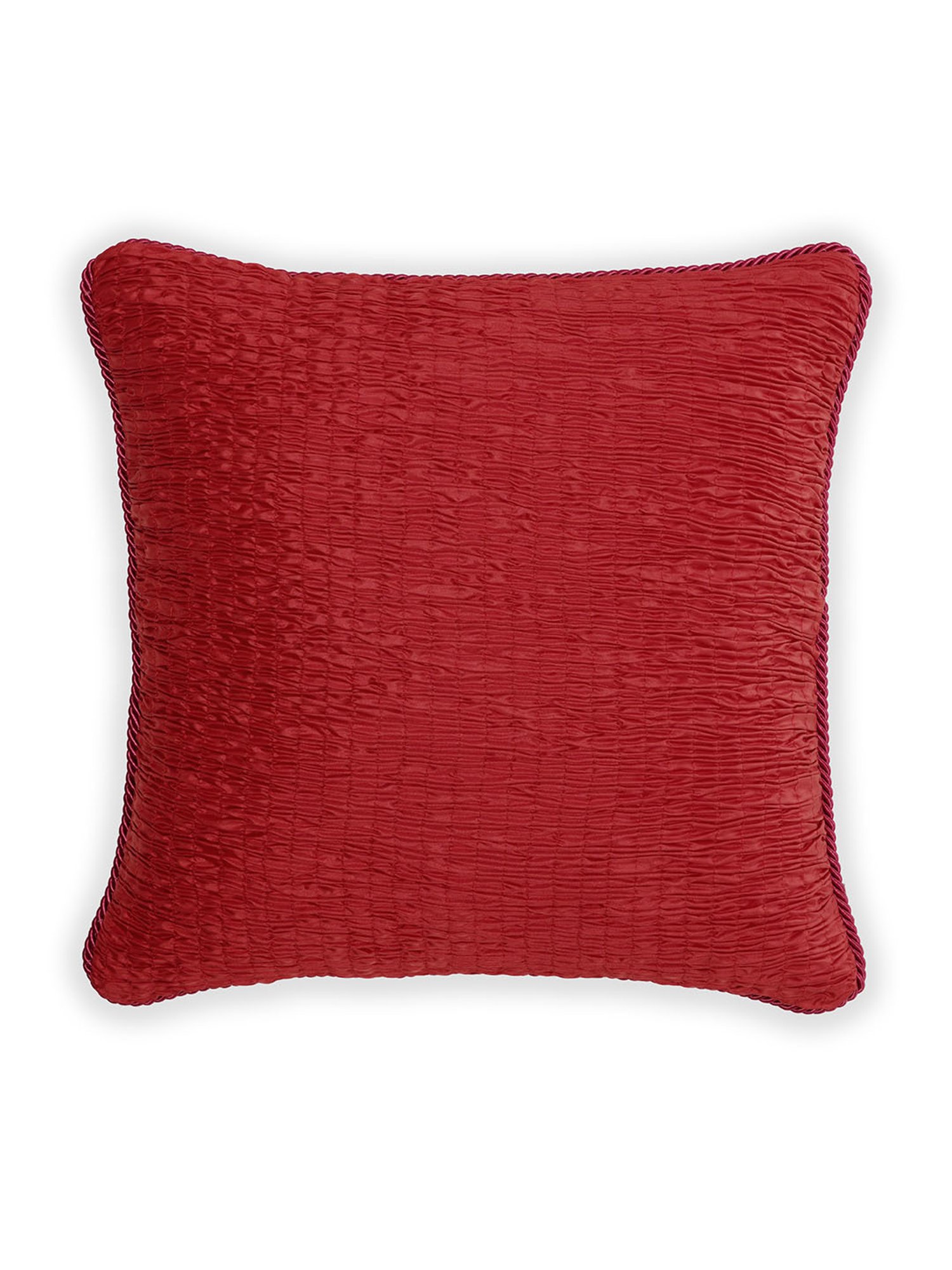 Pure Home and Living Red Poly Dupion Textured Cushion Cover