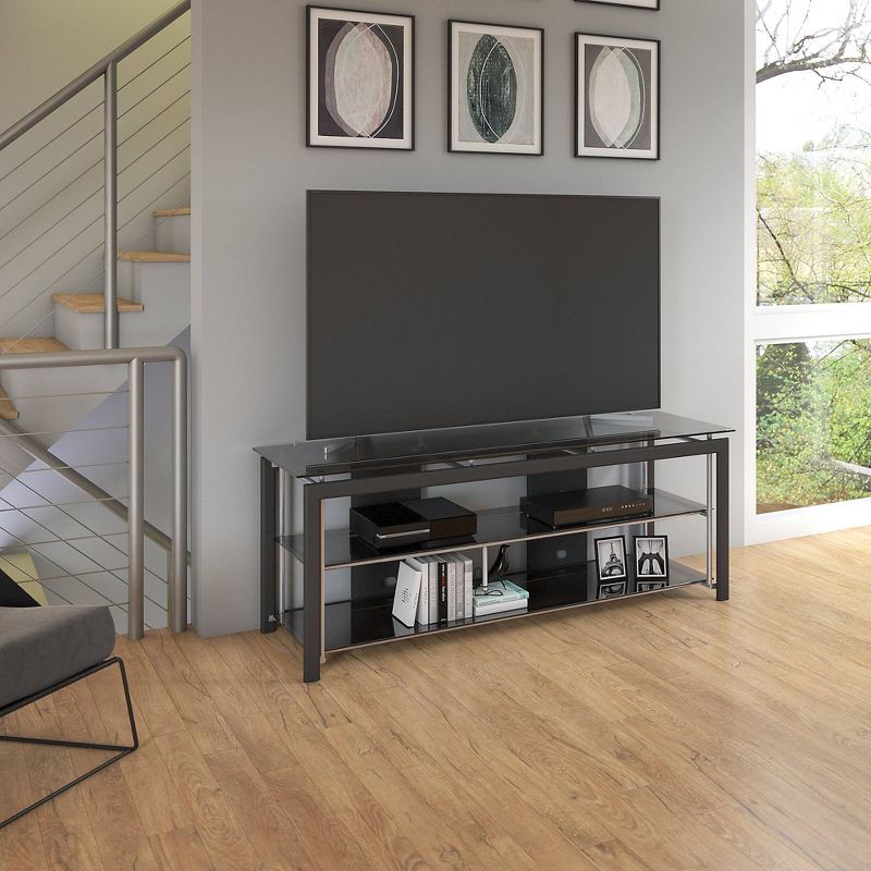65" Midnight Mist TV Stand for Flat Screens Black - Bush Furniture