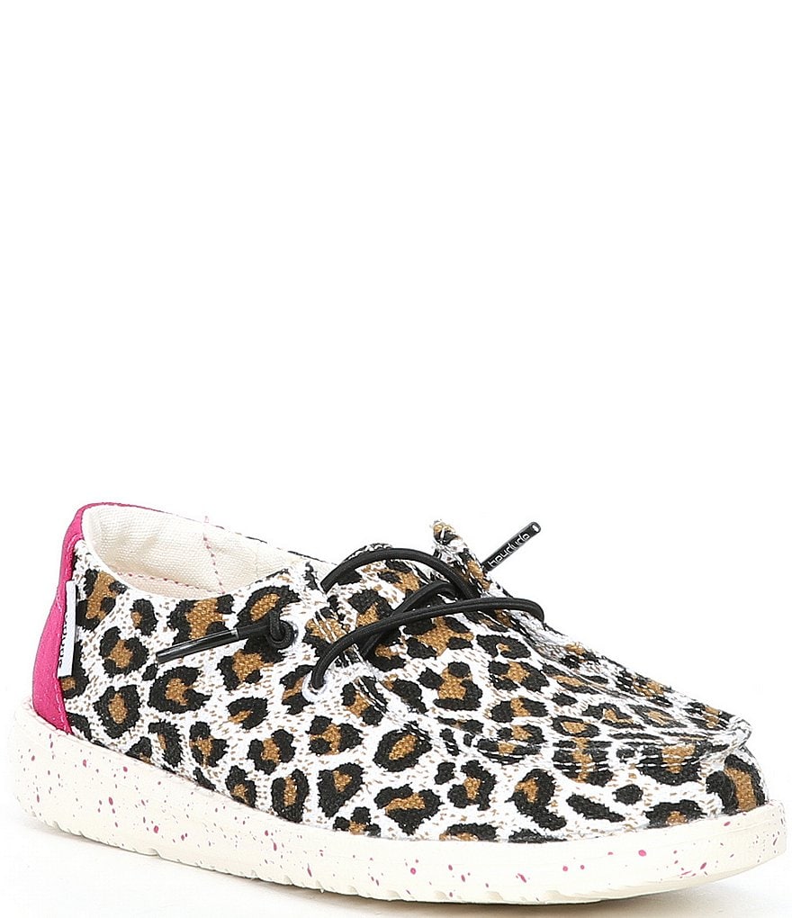 Hey Dude Girls' Wendy Cheetah Printed Washable Slip-Ons (Youth)
