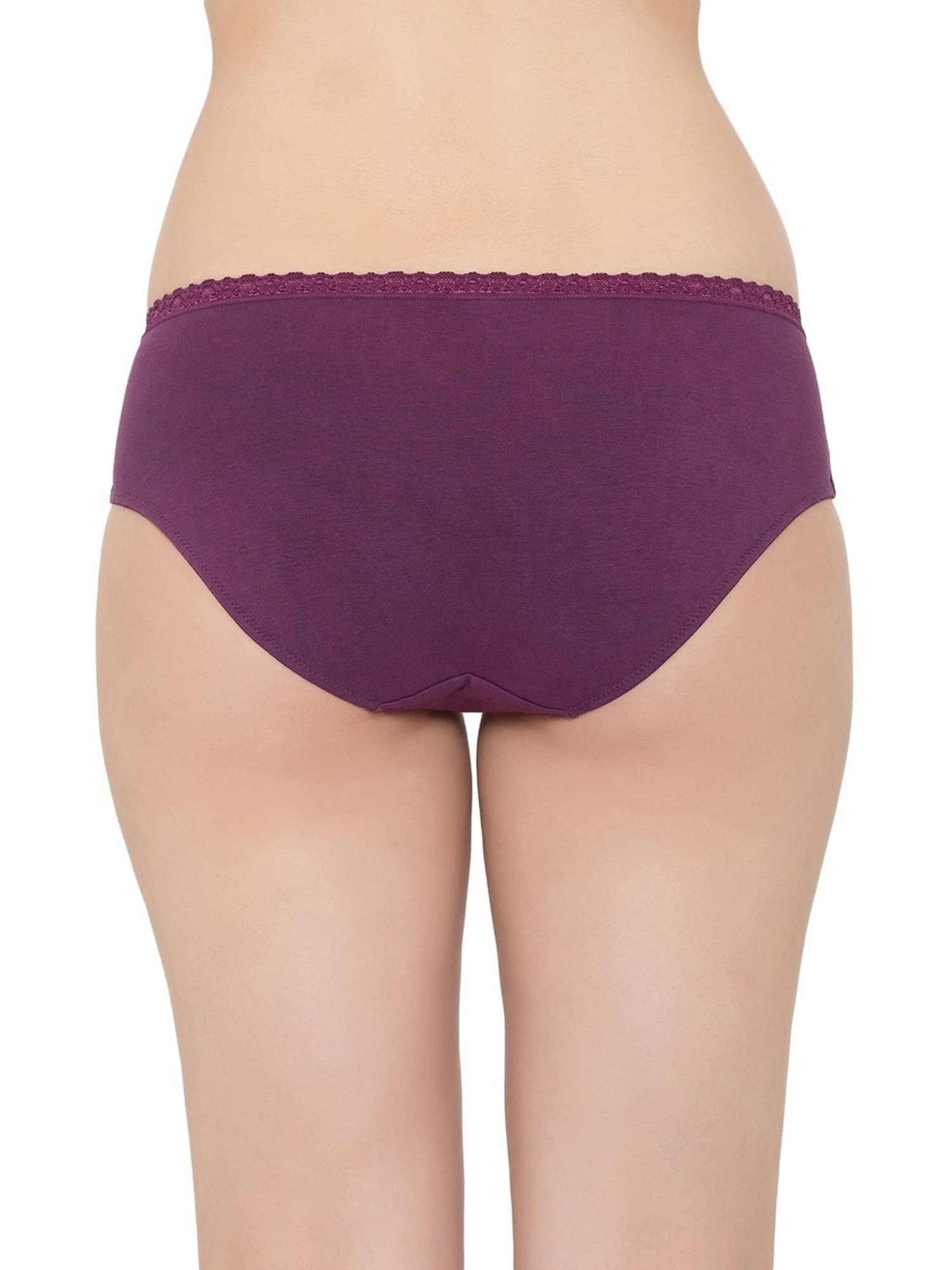 Triumph Purple & White Printed Hipster Panties - Pack Of 3