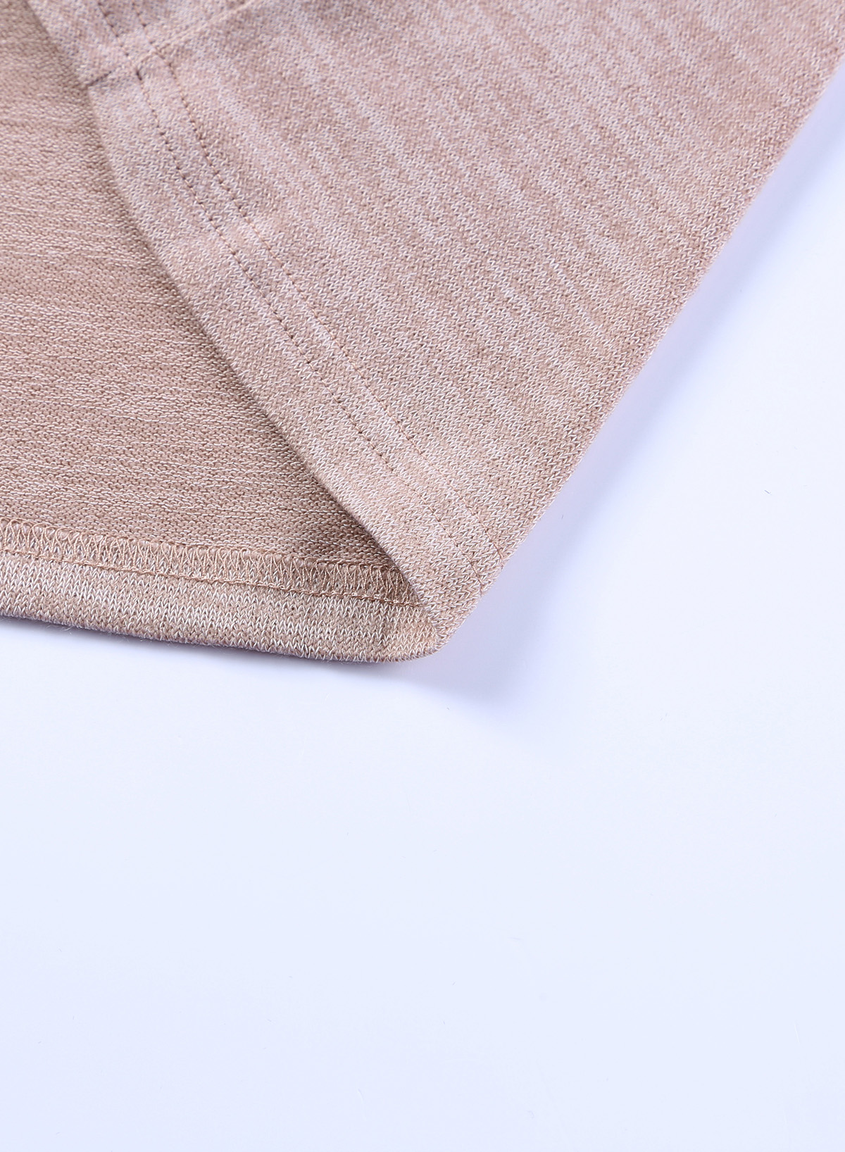 Beige Buttons Front Lightweight Fall Long Cover Up