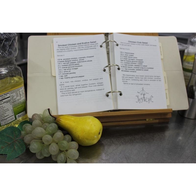 Oceanstar Bamboo Recipe Box with Divider