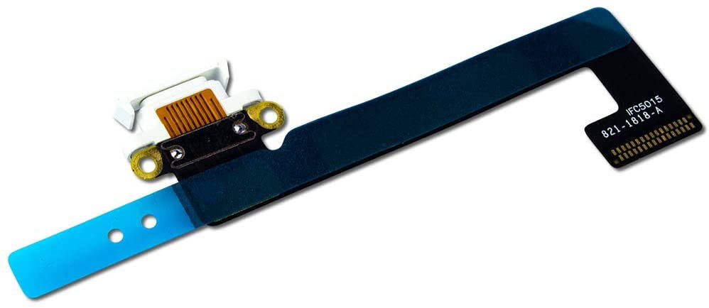 Group Vertical Replacement Charging Port Flex Cable Compatible with Apple iPad Mini 2, Mini 3 (White) (A1489, A1490, A1599, A1600)