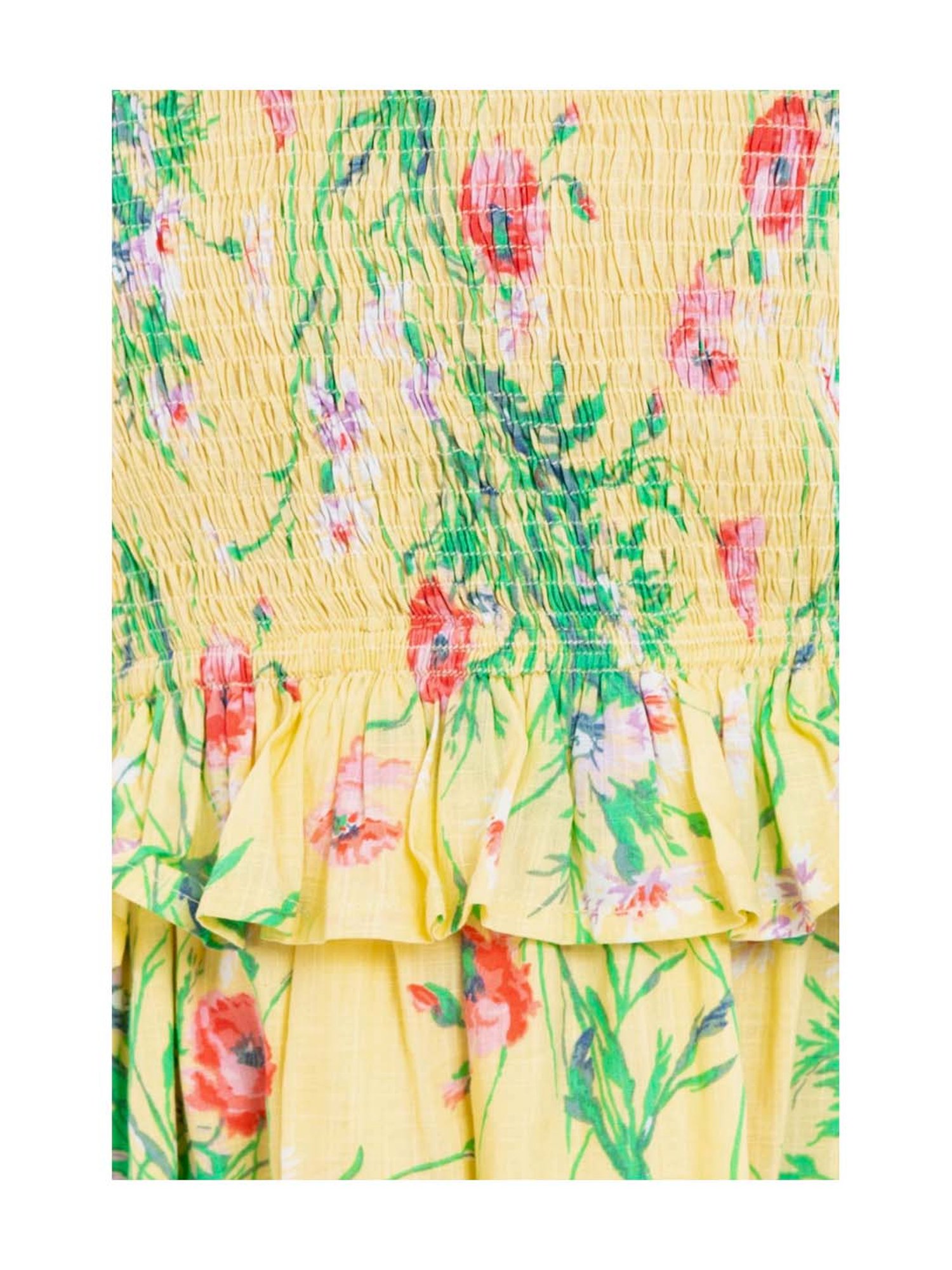A Little Fable Kids Yellow Cotton Printed Dress