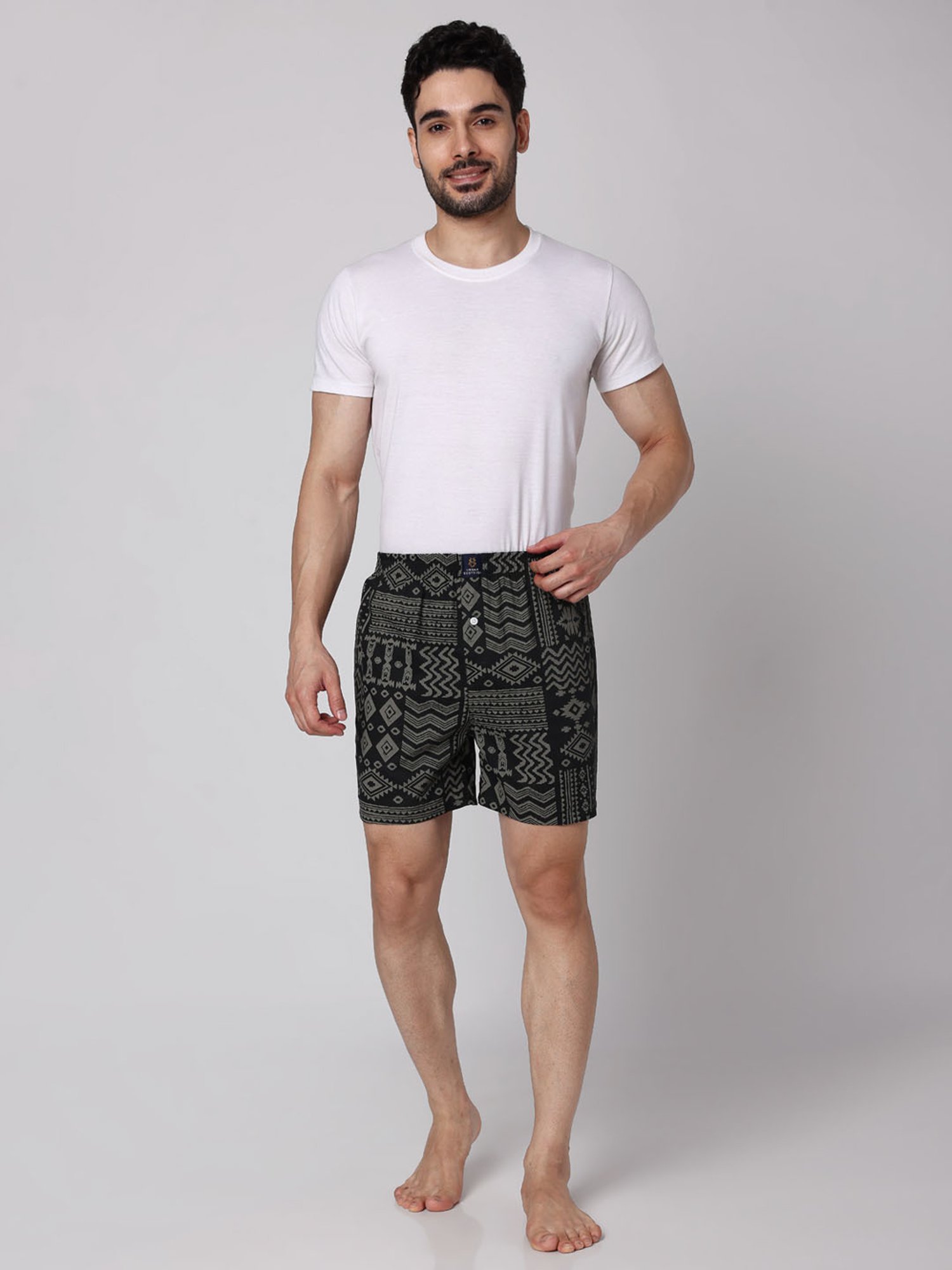 Urban Scottish Multi Cotton Regular fit Print Boxers-Pack of 3