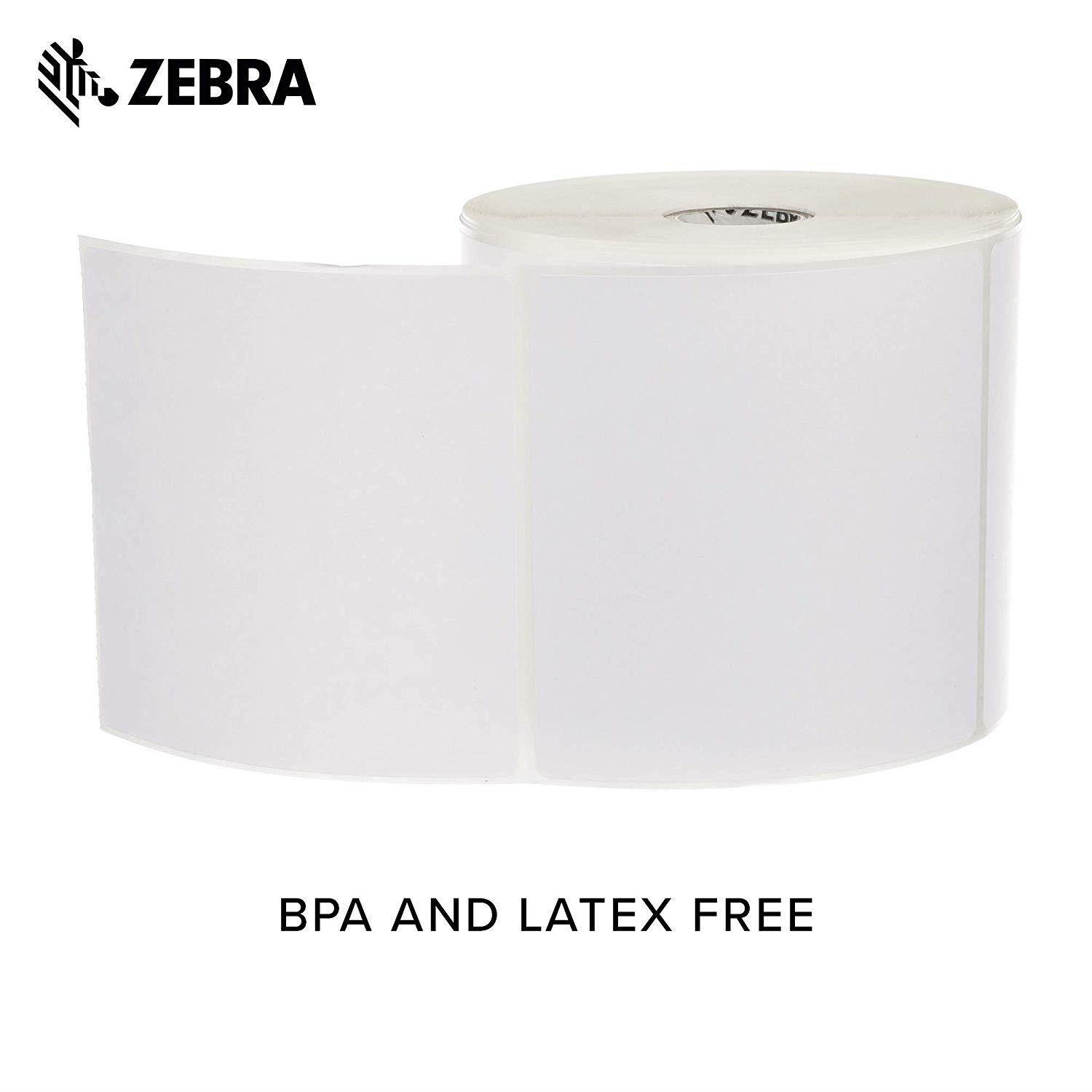 Zebra - 4 x 4 in Direct Thermal Paper Labels, Z-Perform 2000D Permanent Adhesive Shipping Labels, Zebra Desktop Printer Compatible, 1 in Core - 6 Rolls