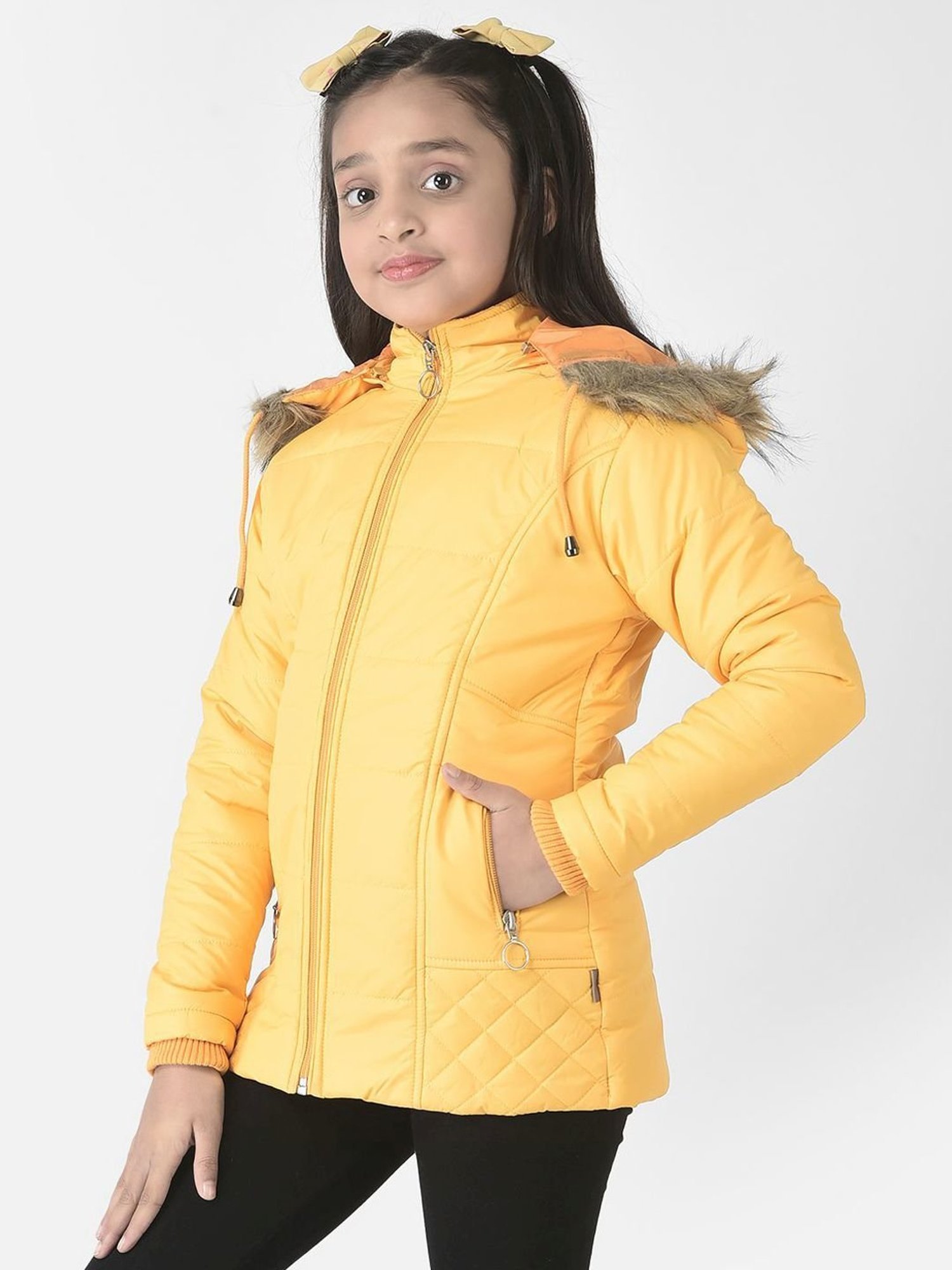 Elle Kids Black Self Pattern Jacket