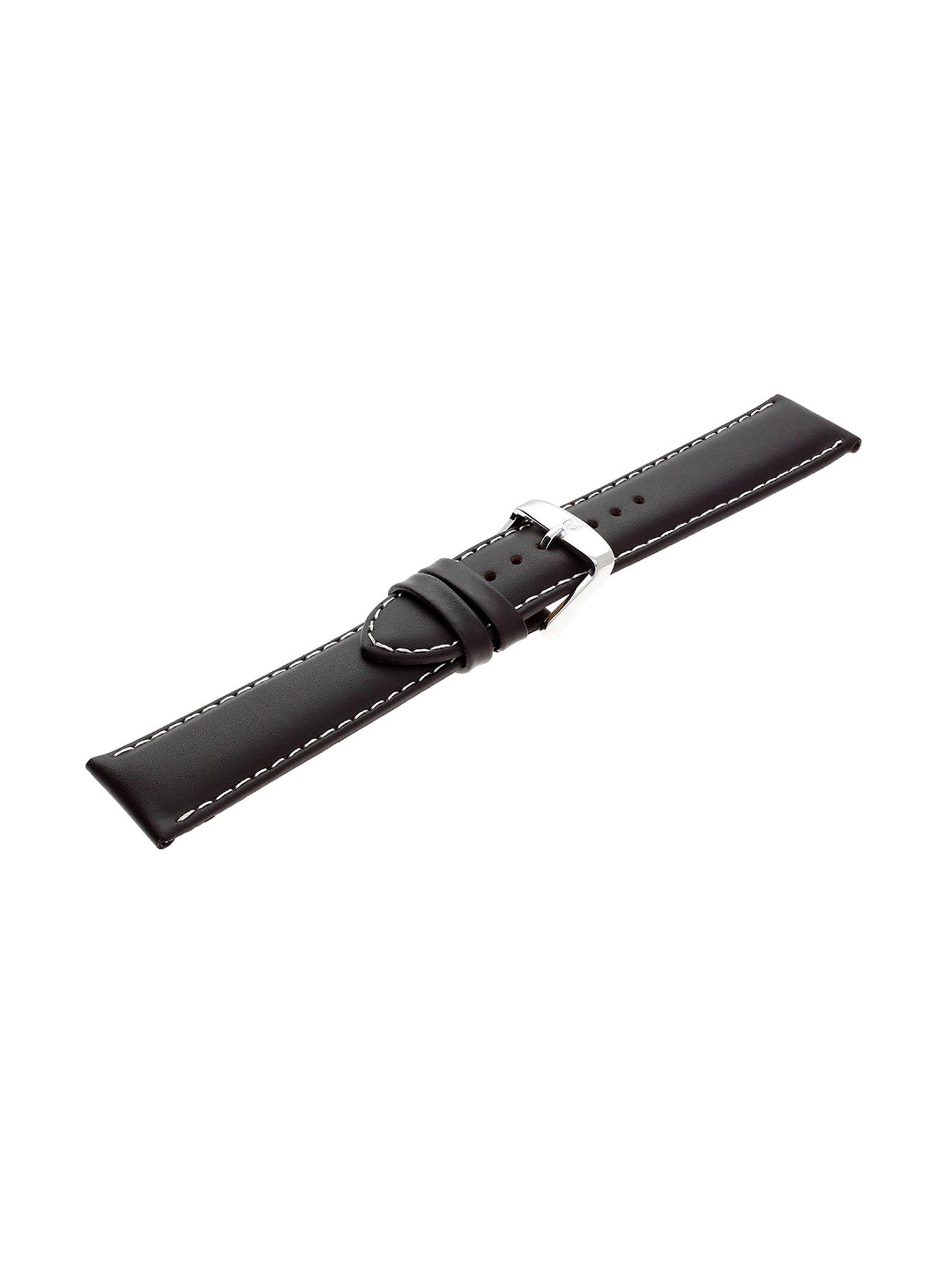 22MM BLACK Titan Genuine Leather Strap for MEN