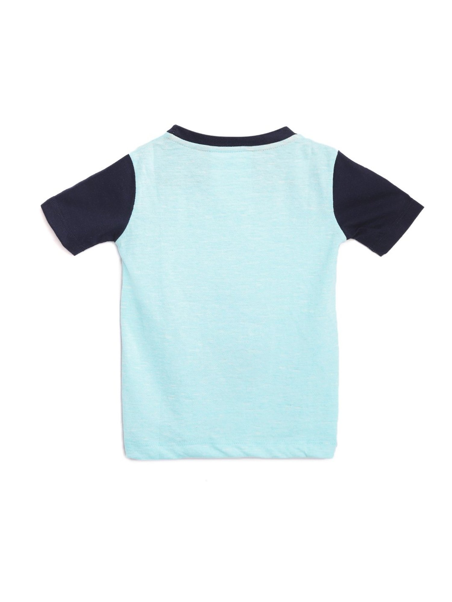 Lazy Shark Kids Navy & Blue Printed  T-Shirt with  Shorts