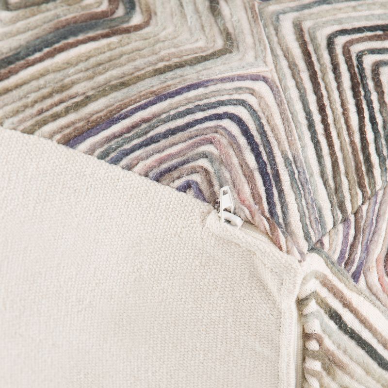 Valeri Cube Pouf Patterned Multi Color Cotton and Wool - WyndenHall