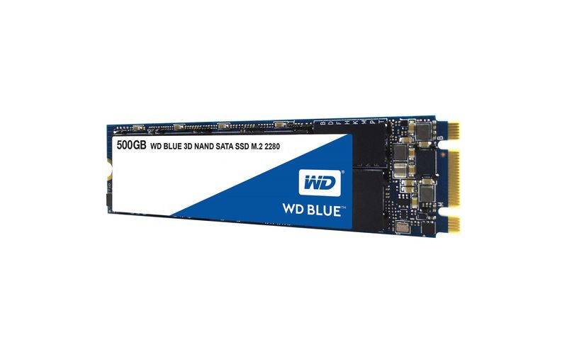 WD Blue 3D NAND 500GB PC SSD - SATA III 6 Gb/s M.2 2280 Solid State Drive - 560 MB/s Maximum Read Transfer Rate - 5 Year Warranty