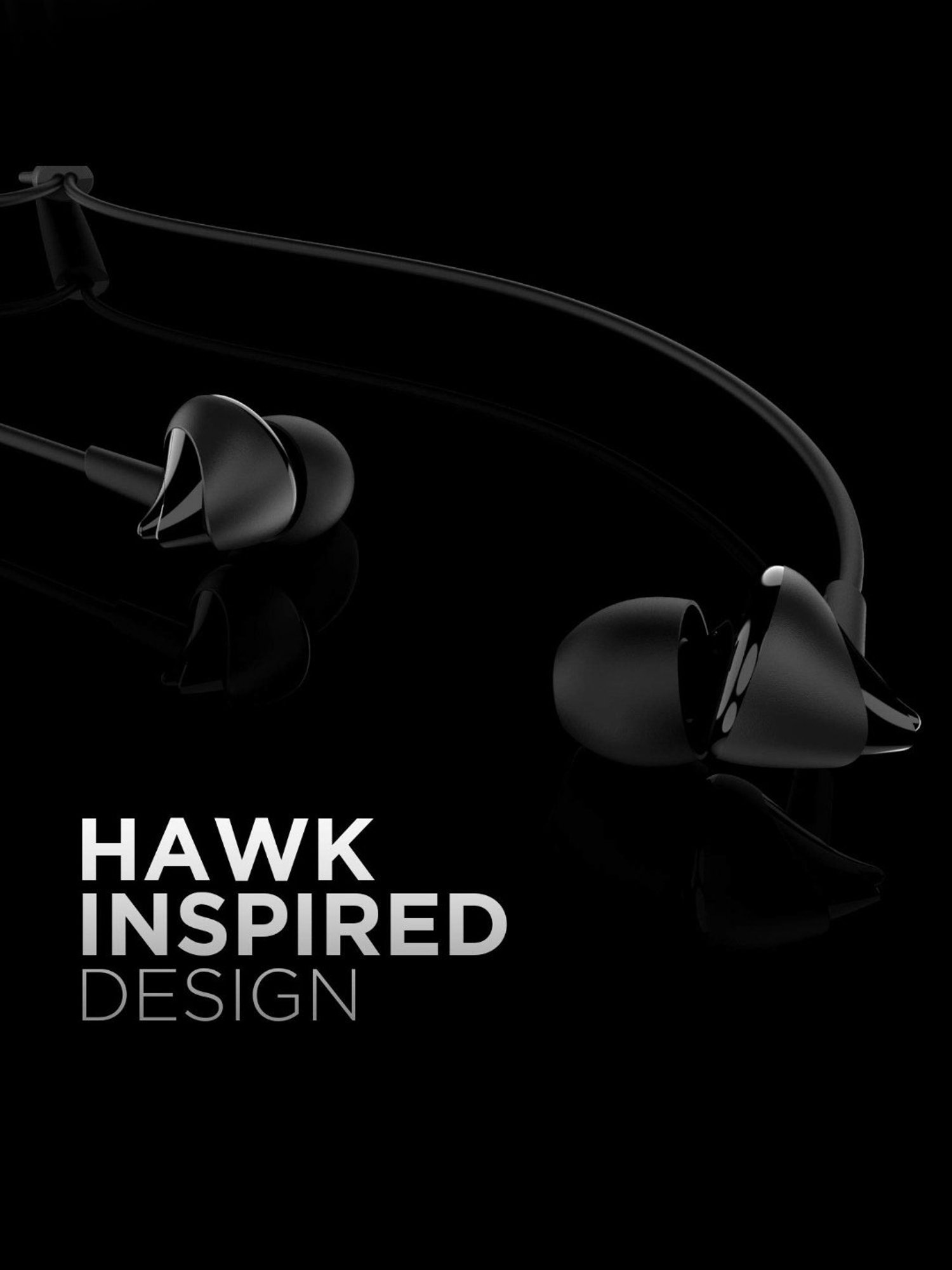 boAt BassHeads 100 T Wired Earphones with Super Extra Bass, Hawk-Inspired Design and Mic (Black)