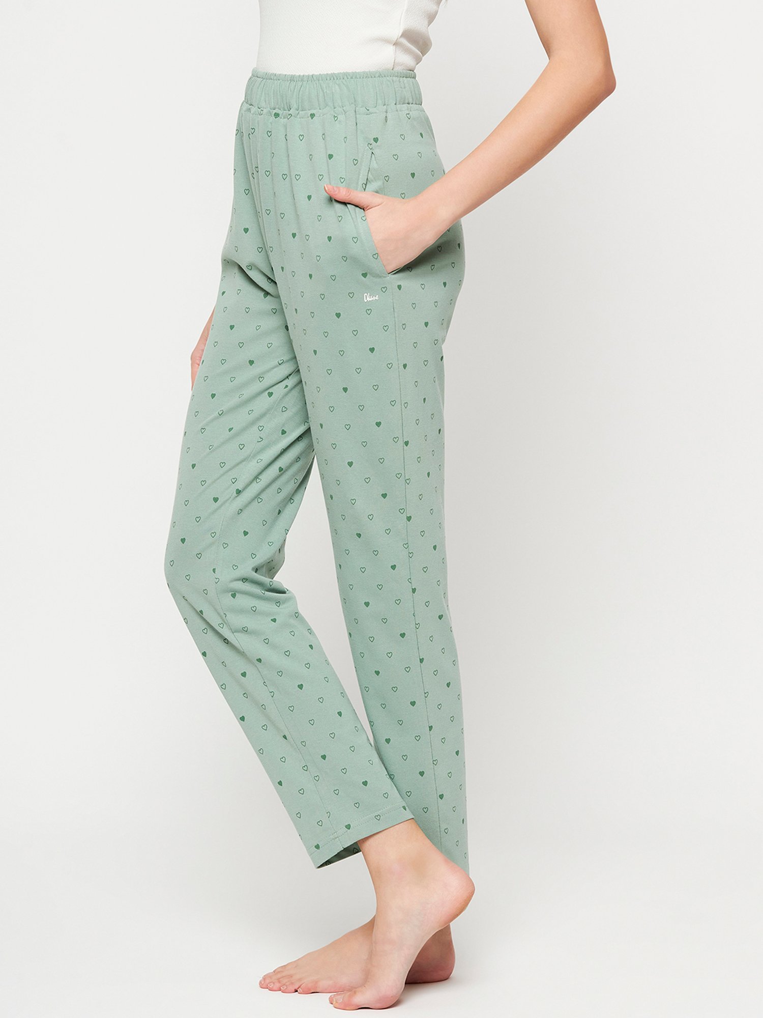 Okane Green Printed Lounge Pants
