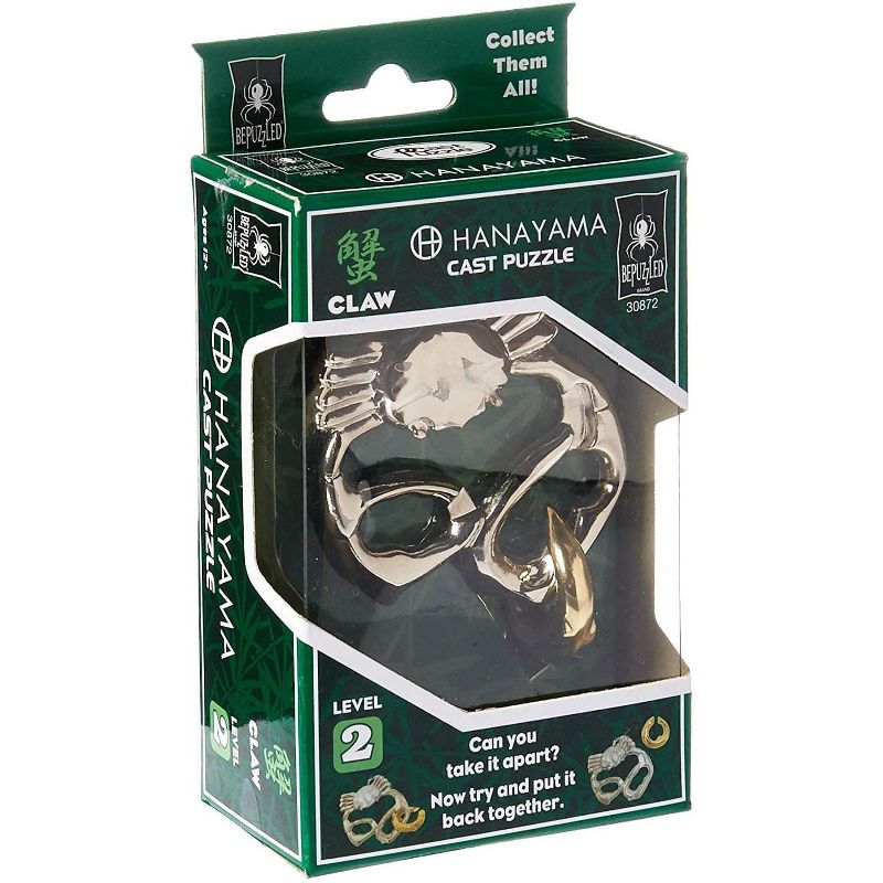 University Games Hanayama Level 2 Cast Metal Brain Teaser Puzzle - Claw