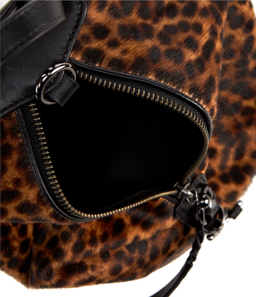 REBECCA MINKOFF Julian Convertible Leopard Print Mini Backpack