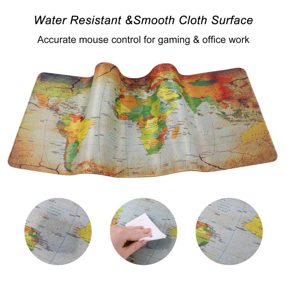 Gaming Mouse Pad Large Size 300*700MM Water-Resistant Extended Mouse Mat World Desk Mat Gaming Support for Computer, PC and Laptop
