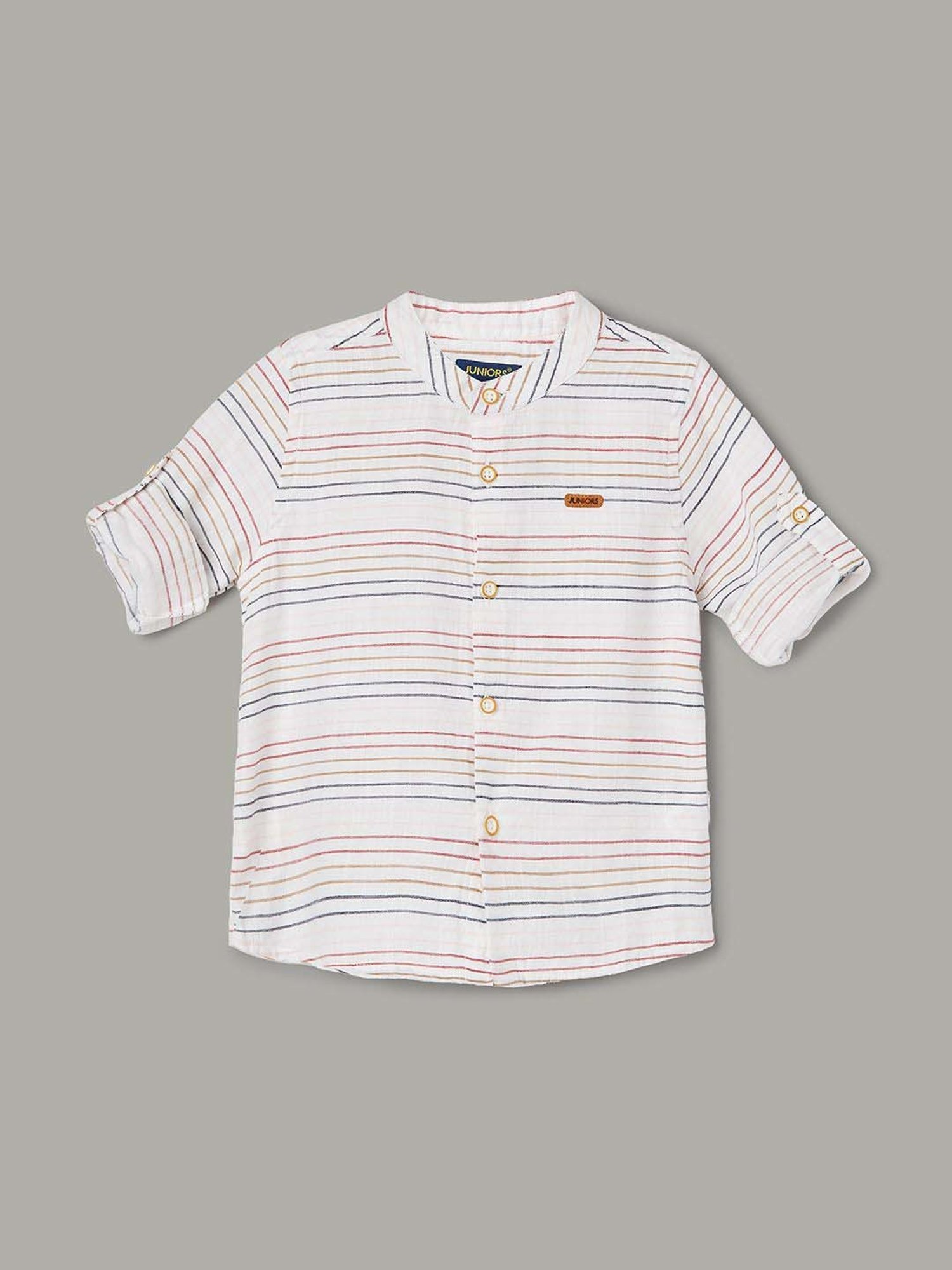 Juniors by Lifestyle Boys Multicolor Cotton Striped Full Sleeves Shirt