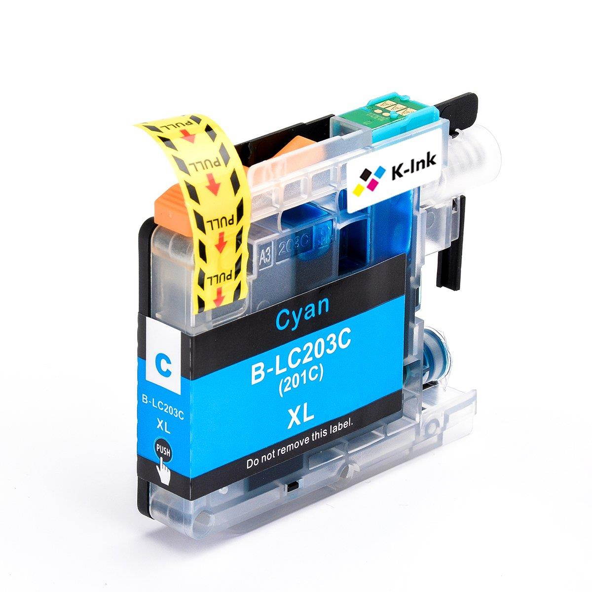 K-Ink Compatible Replacement Cartridges for Brother LC203 LC 203XL 201XL LC201 (10 Pack - 4 Black, 2 Cyan, 2 Magenta, 2 Yellow)