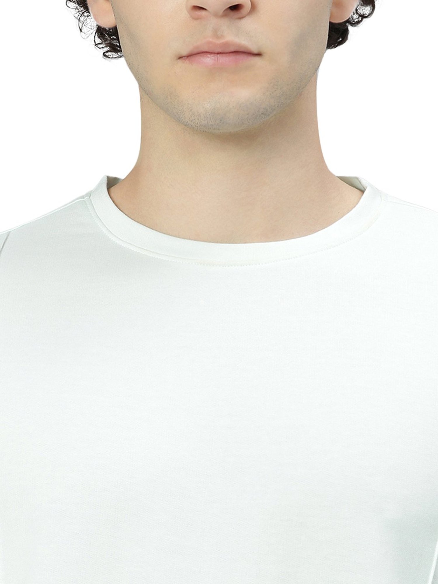 Slowave Light Green Regular Fit T-Shirt With Shorts