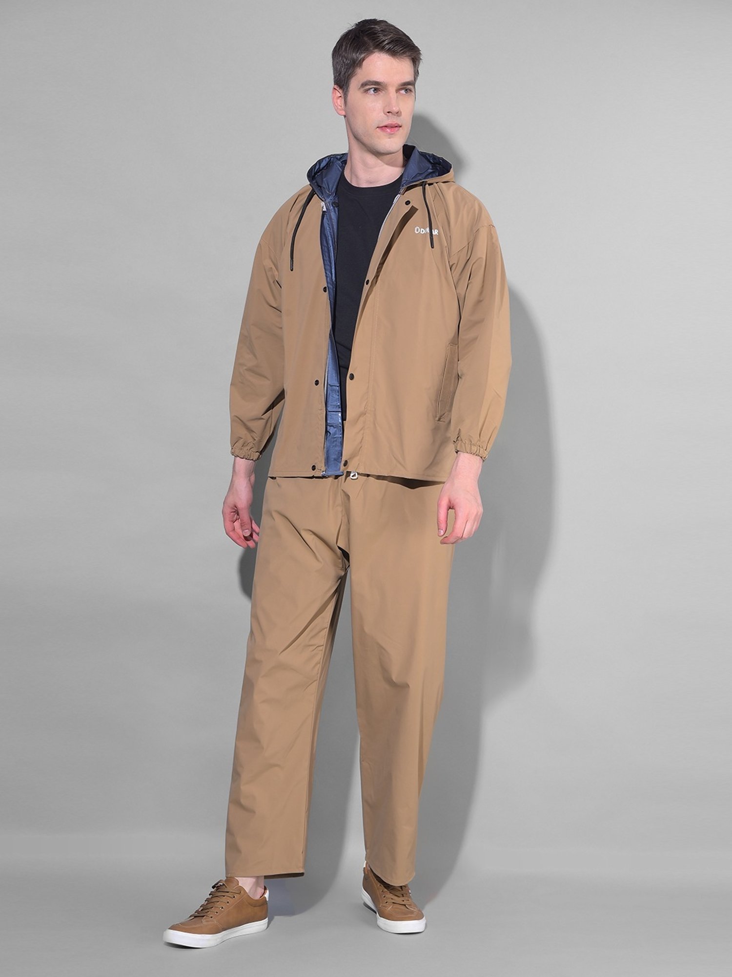 Wildcraft Red & Maroon Regular Fit Colour Block Rainwear Jacket