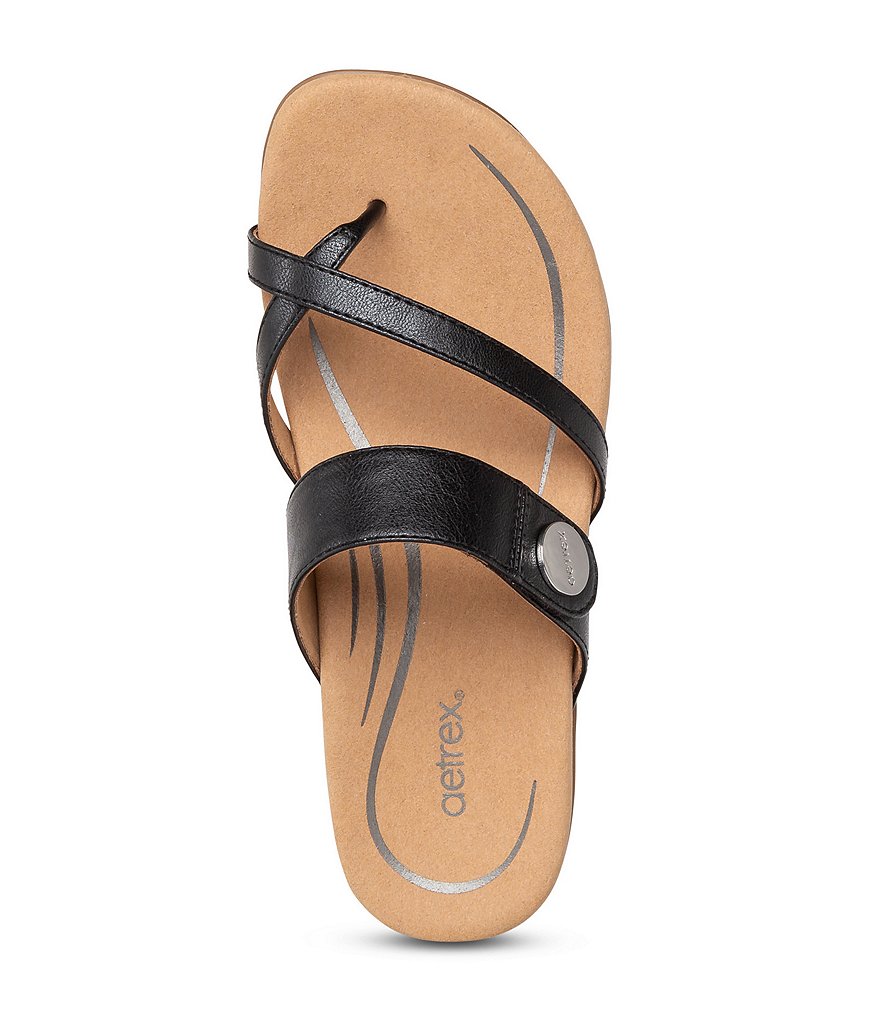 Aetrex Izzy Thong Toe Ring Strappy Sandals