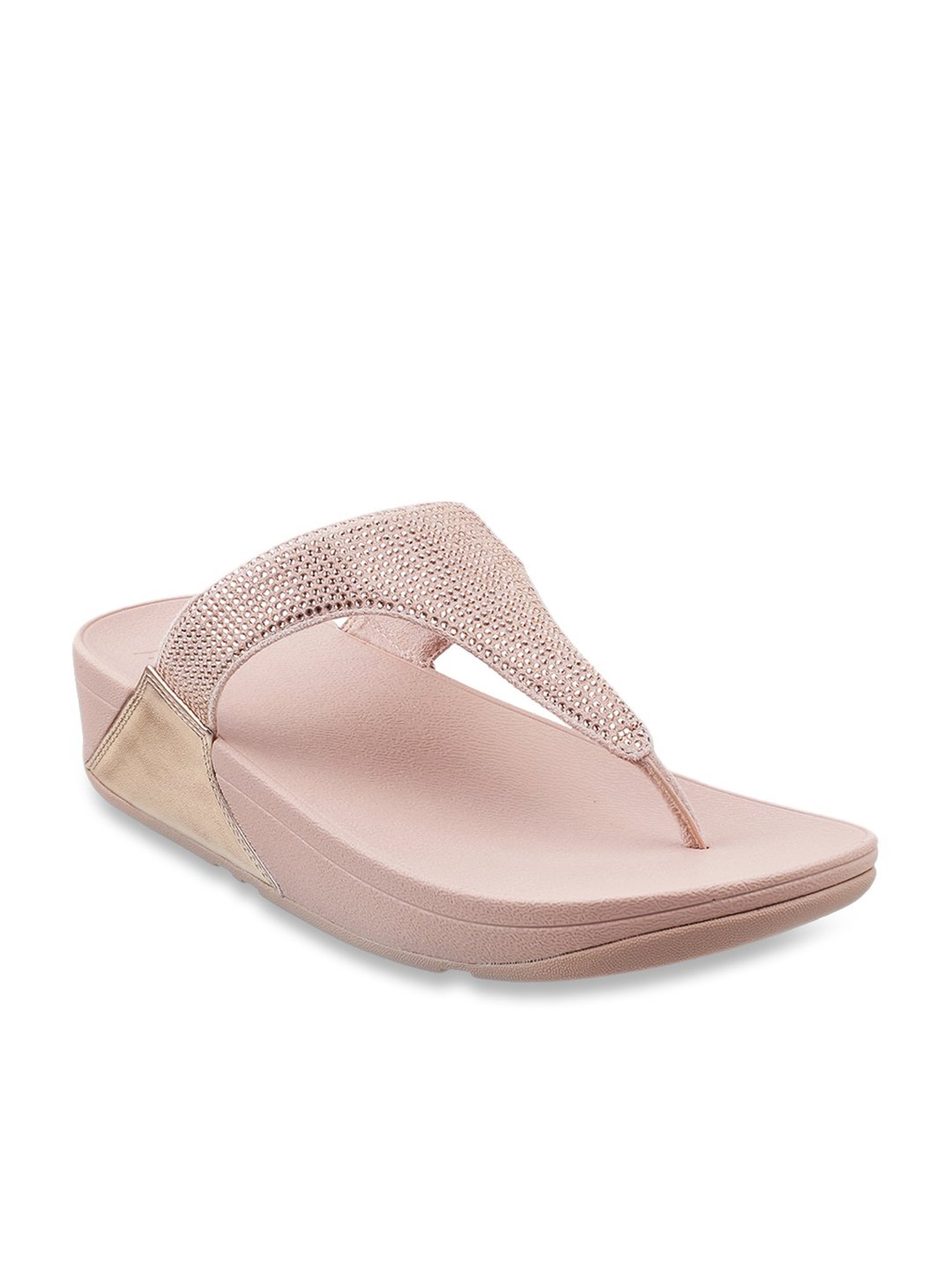 FitFlop Women's Rose Gold Thong Wedges
