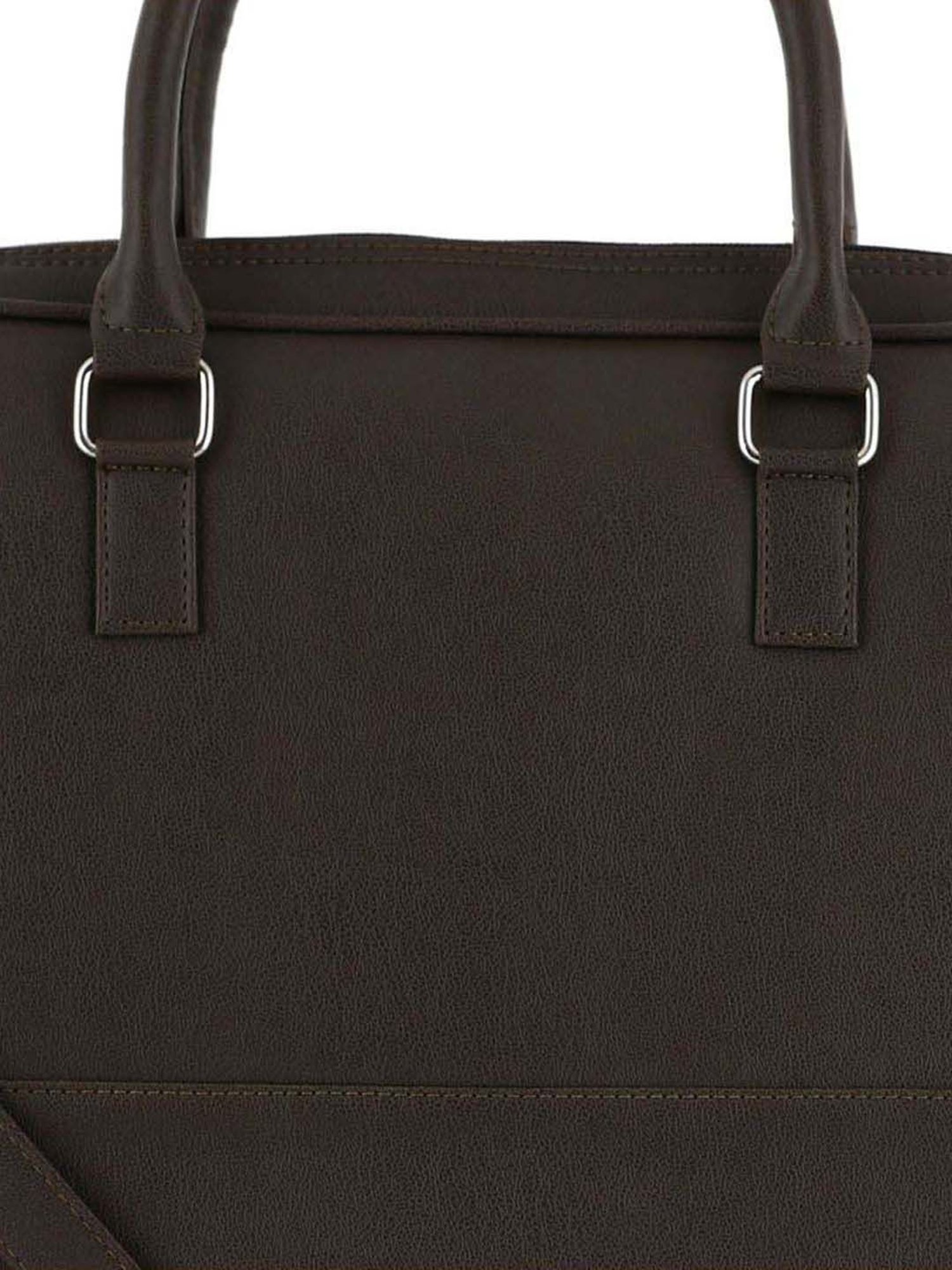 Baggit Brown PVC Solid Laptop Messenger Bag