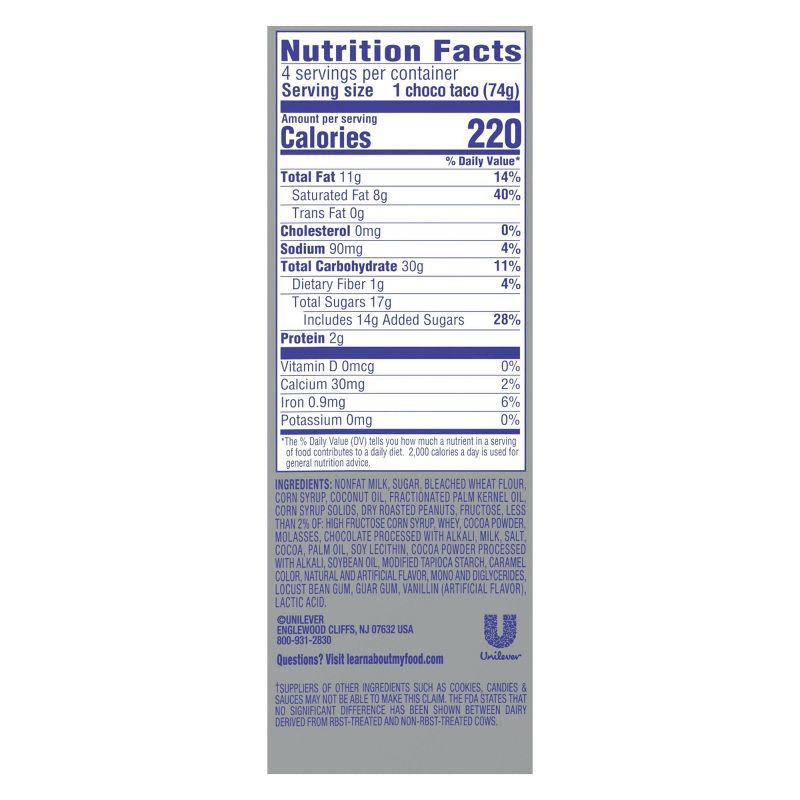 Klondike Original Choco Taco Ice Cream Dessert - 4ct