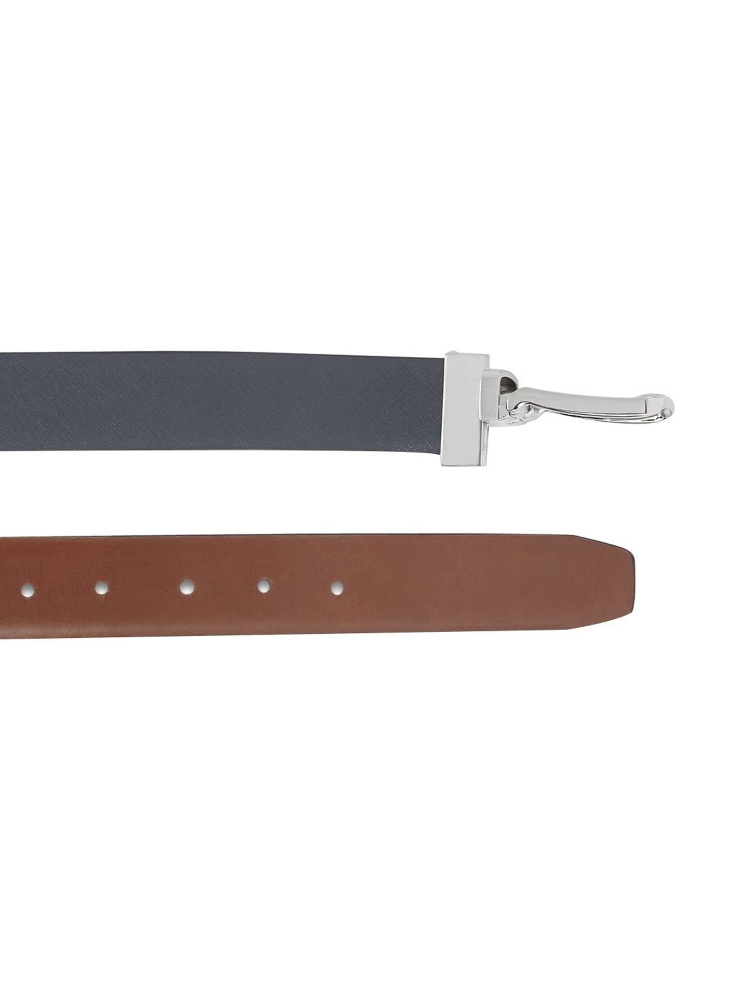 Crusset Black Leather Formal Belt for Men