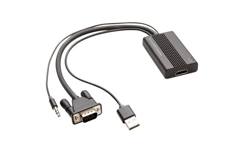 Syba VGA to HDMI Cable, VGA to HDMI Adapter Converter Cable with Audio Support for Connecting PC, Laptop with A VGA Output to HDMI Monitor HDTV (Ma...