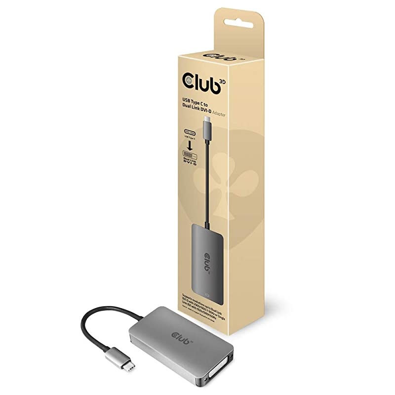 3D CAC1510 USB Type C to DVID Dual Link Active Adapter 3840 X 2160 30Hz 2560 X 1600P 60Hz HDCP Supported NOT for Apple Cinema Monitors