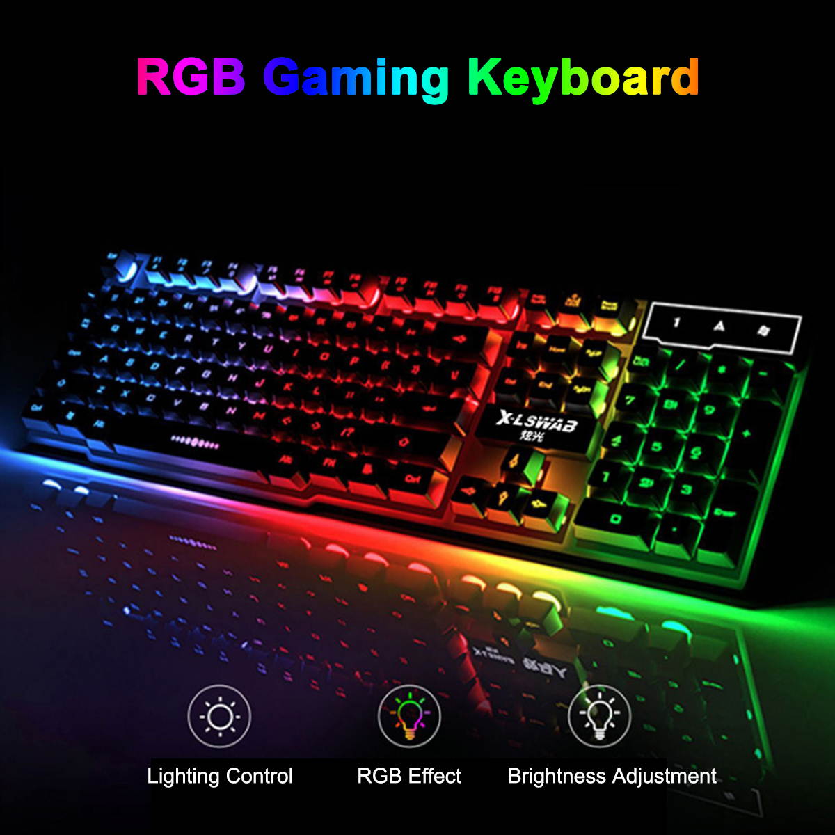 Mechanical Keyboard Mouse Headset Kit,Gaming Mouse & RGB Headphones for Laptop Computer PC Games for PS4, Xbox One & PC, White, GK23