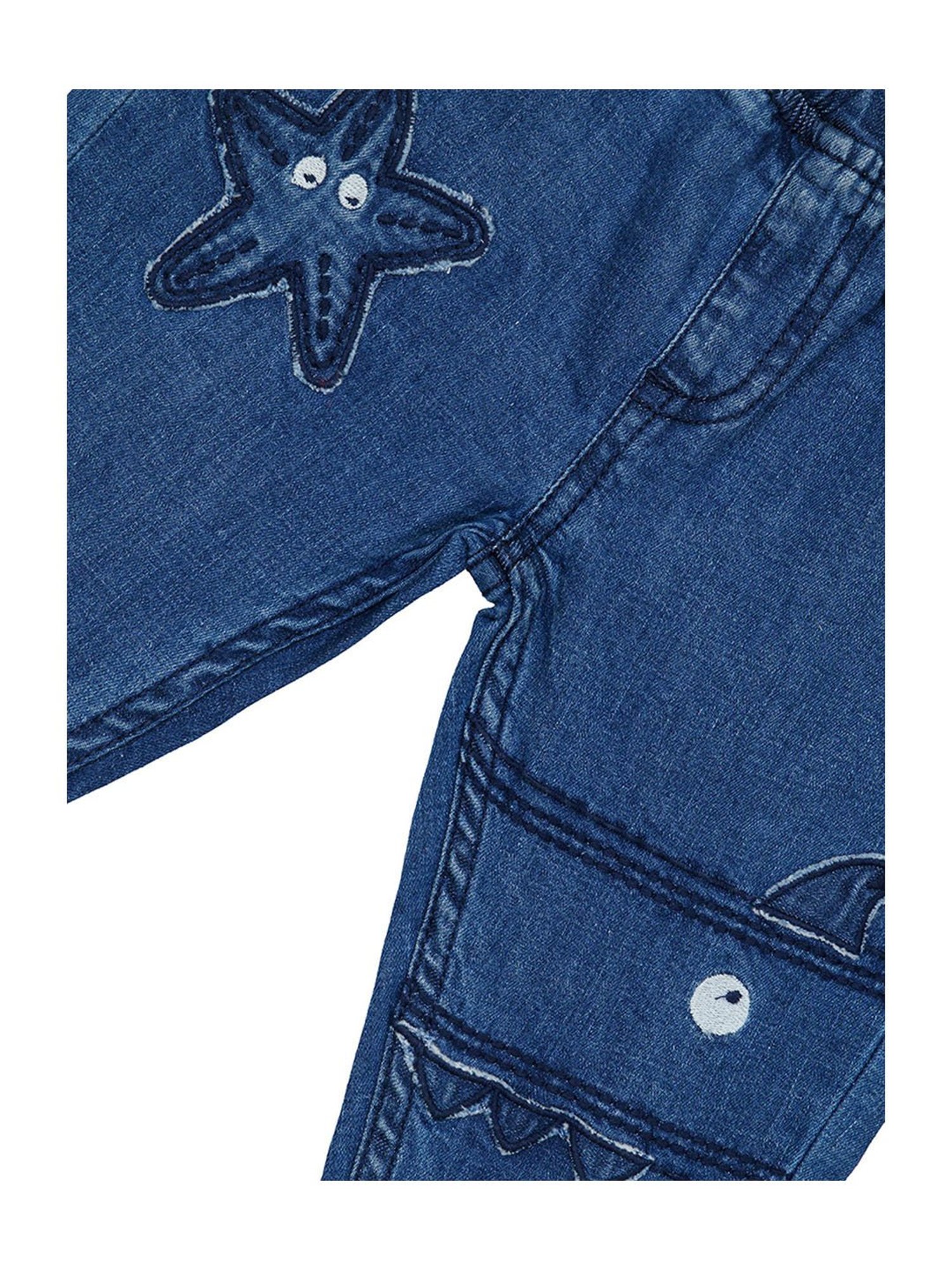 H by Hamleys Infants Boys Blue Solid Jeans