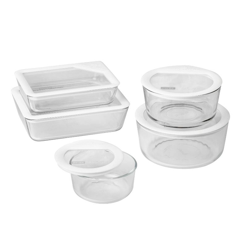 Pyrex 10pc Ultimate Glass Lid Set White