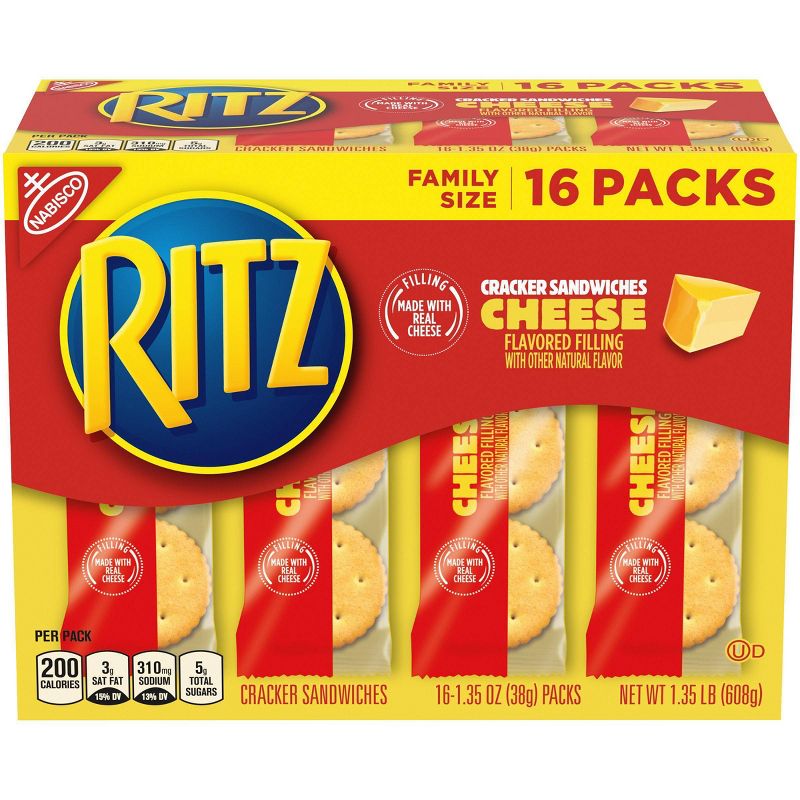 Ritz Cracker Sandwiches with Cheese - Family Size - 16ct/1.35oz