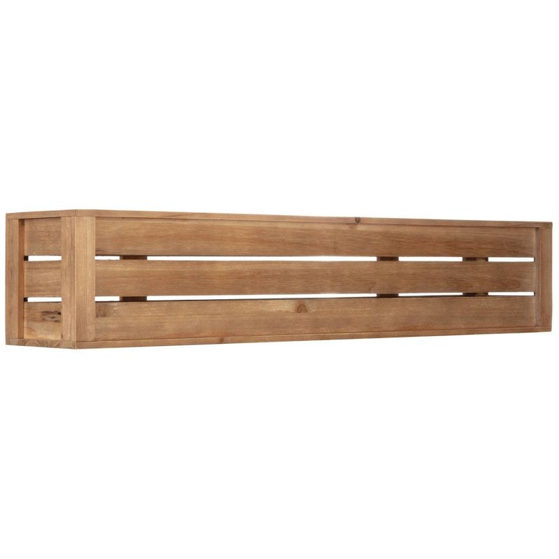 Rustic Wood Crate Floating Wall Mount Shelf Storage - Gallery Solutions