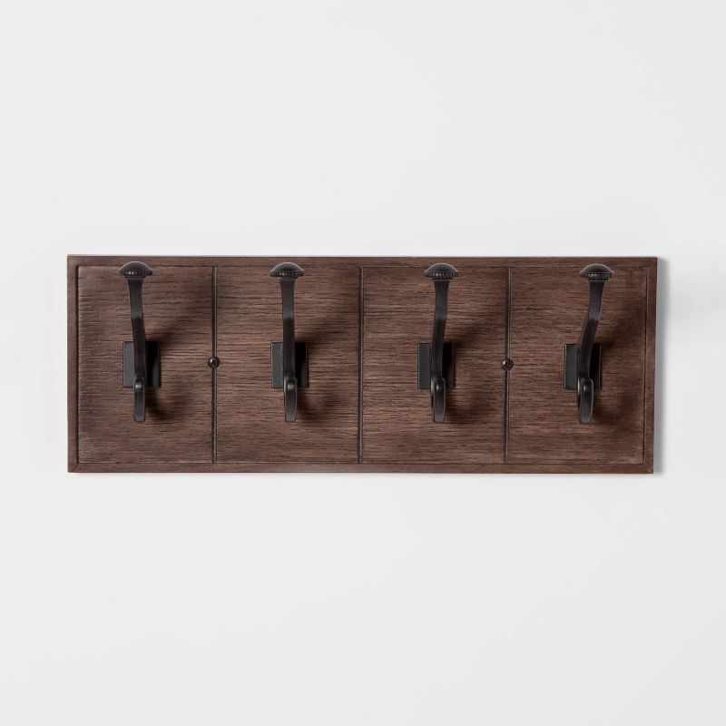 16" Domed Hook Rail Walnut - Threshold™