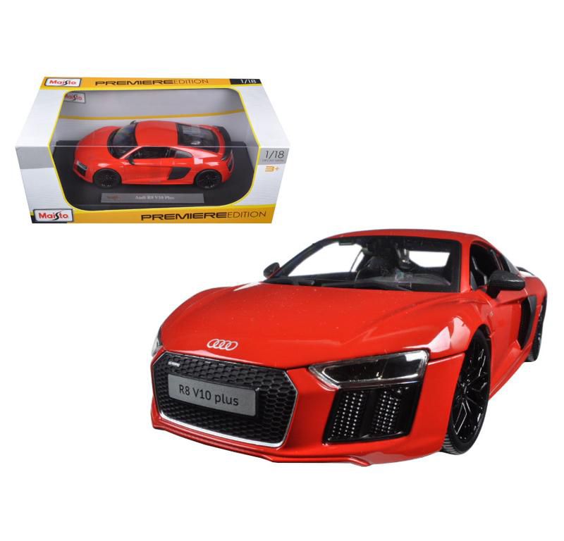 Audi R8 V10 Plus Orange 1/18 Diecast Model Car by Maisto