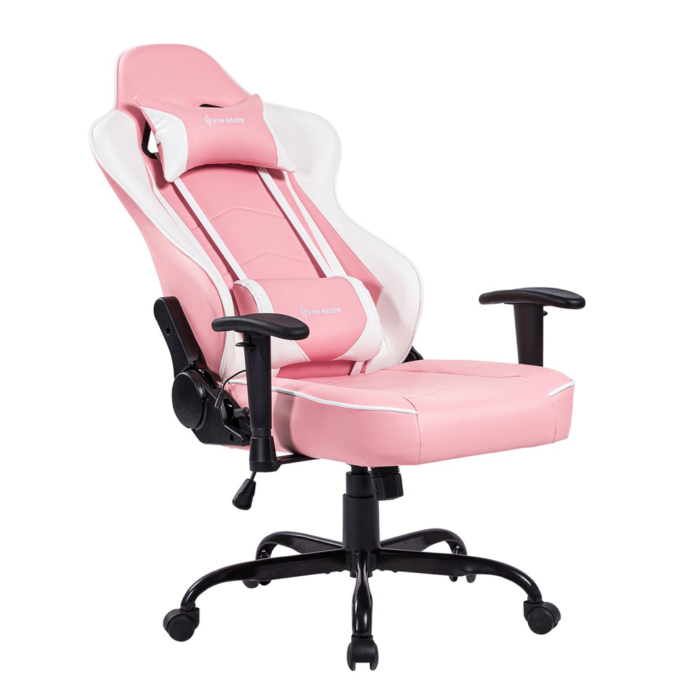 Gaming Chair, Racing Style Computer Desk Chair Padded Armrests Ergonomic Lumbar Support Adjustable Height