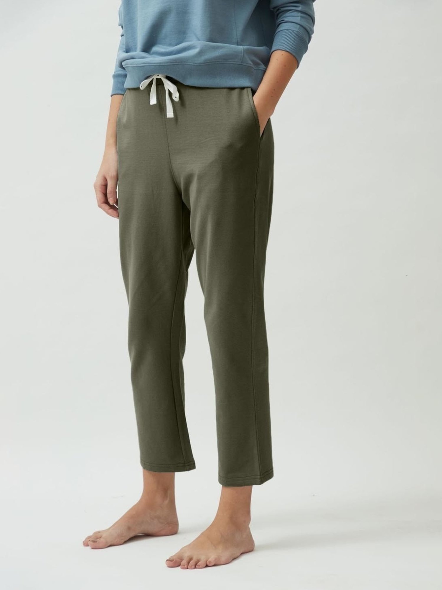 Saltpetre Timeless Organic Cotton Olive Green Straight Fit Jogger