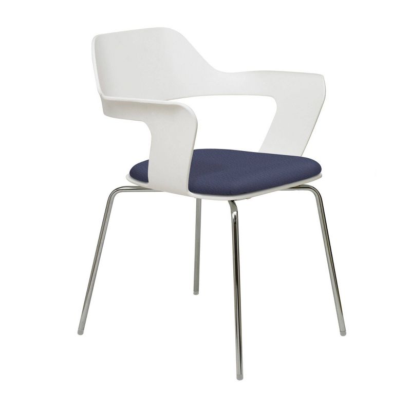 Julep Stack Chair White Flex Shell Grape Vinyl - KFI