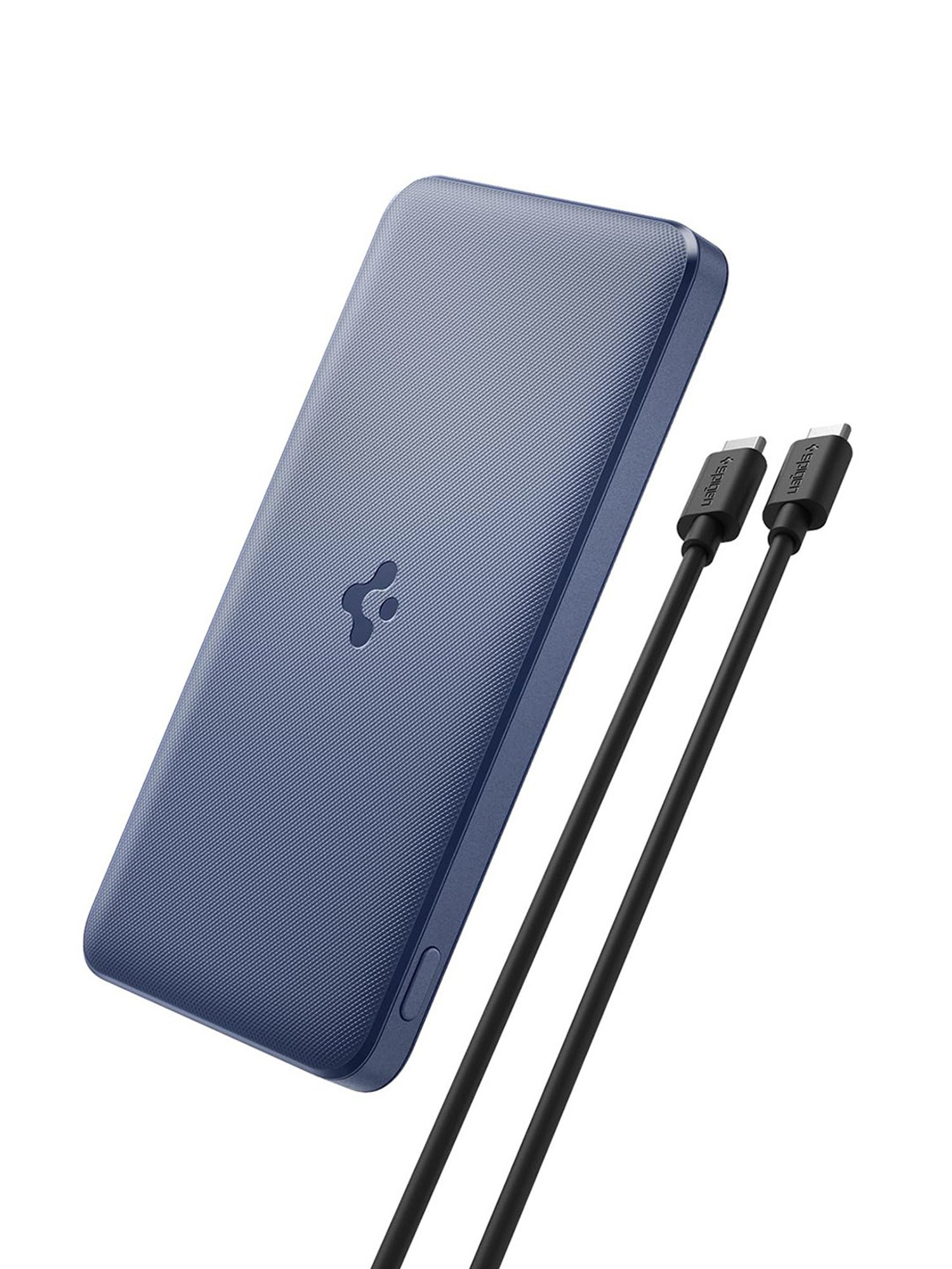 Spigen 10000mAh, 22.5W Fast Charging Power Bank with PD3.0 20W for 2 USB-C Ports (Navy Blue)