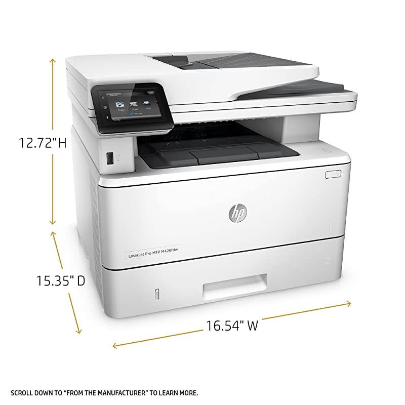 LaserJet Pro M426fdw All-in-One Wireless Laser Printer with Double-Sided Printing,  Dash Replenishment Ready (F6W15A)